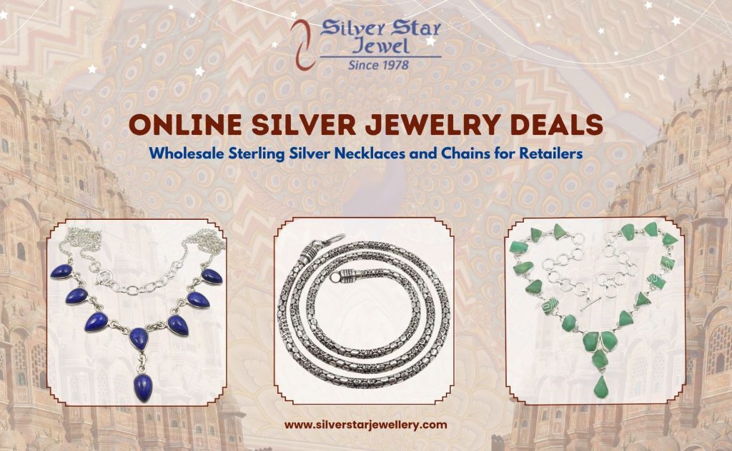 Online Silver Jewelry Deals Wholesale Sterling Silver Necklaces and Chains for Retailers