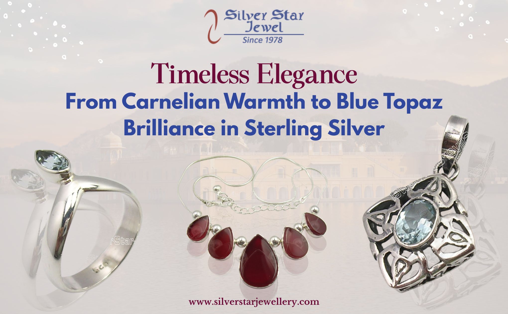 Timeless Elegance From Carnelian Warmth to Blue Topaz Brilliance in Sterling Silver