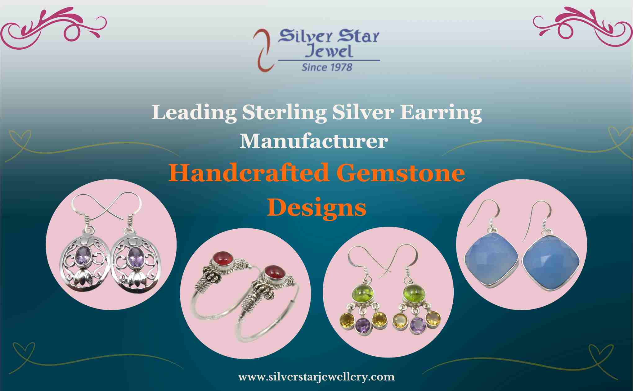 sterling-silver-gemstone-earring-manufacturer
