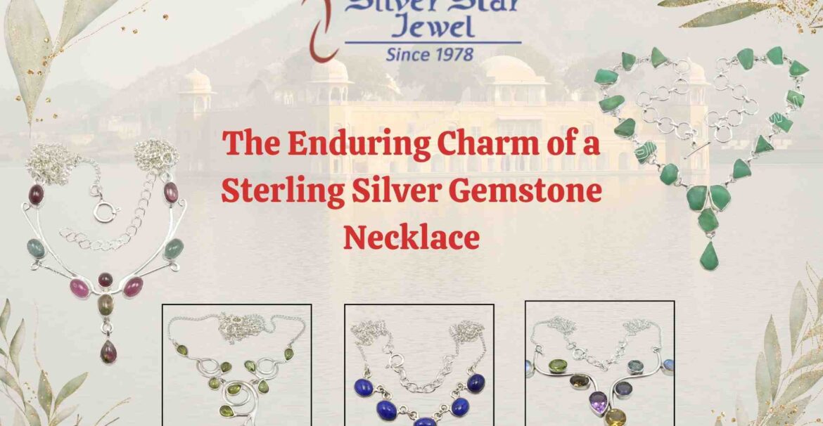 925 Sterling Silver Gemstone Necklace