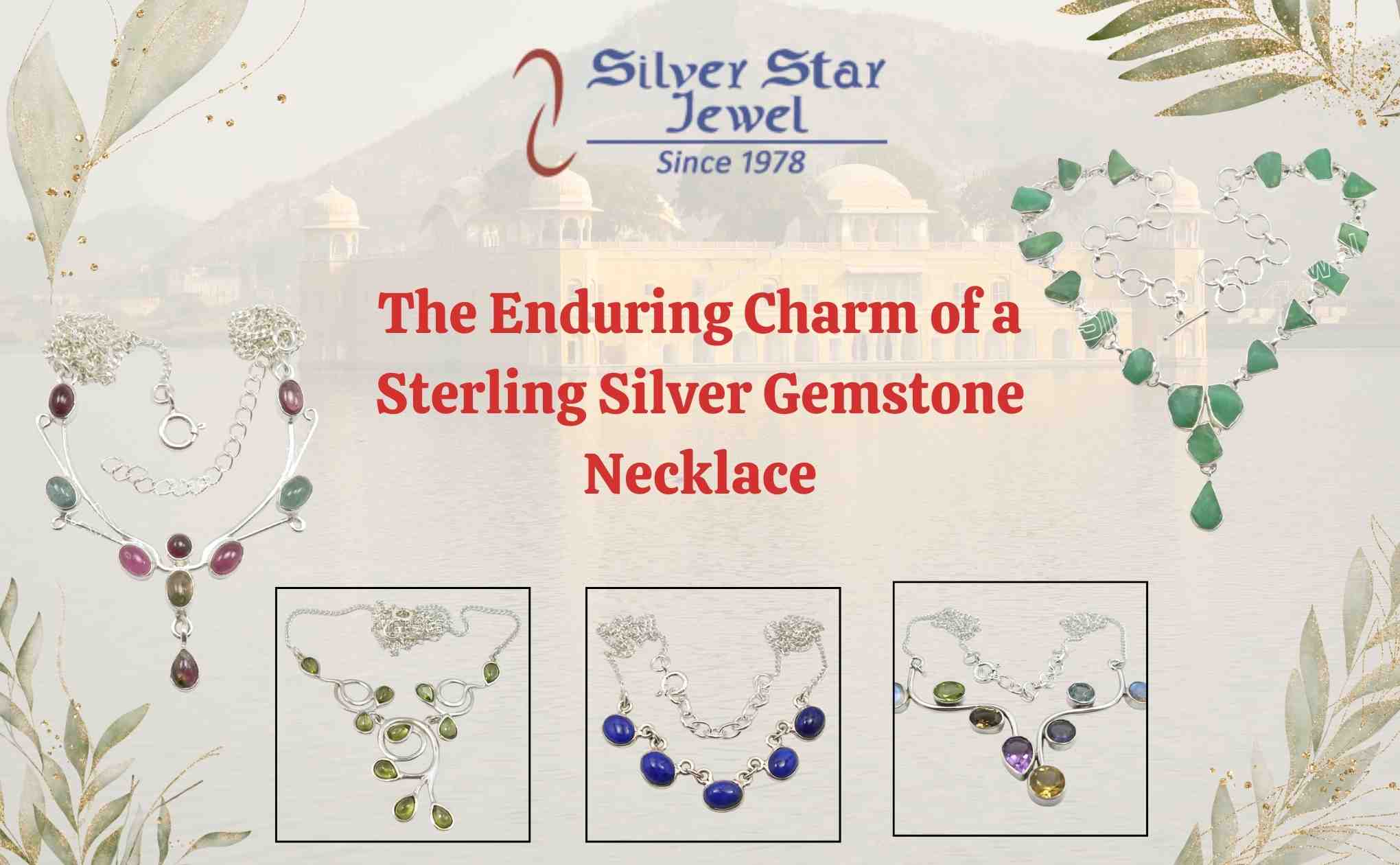 925 Sterling Silver Gemstone Necklace