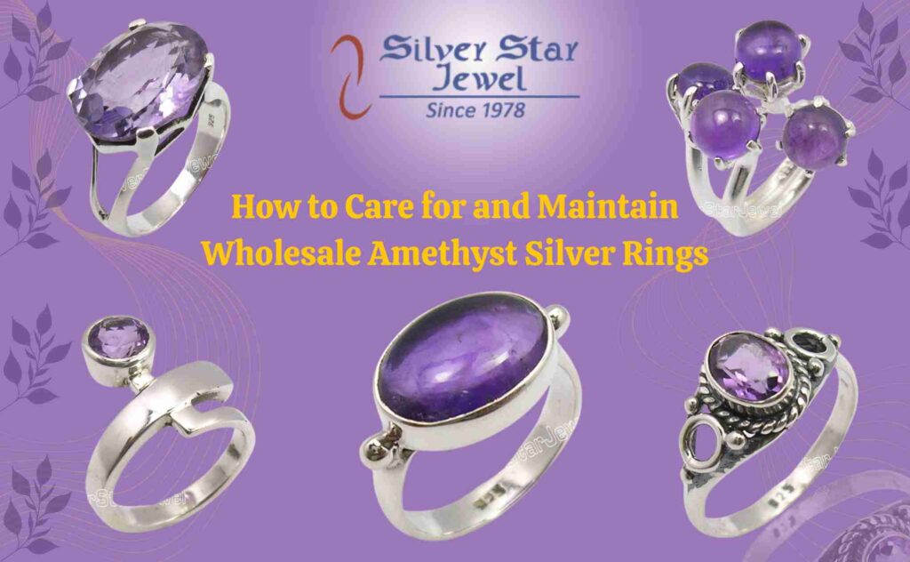 Wholesale Amethyst Silver Rings