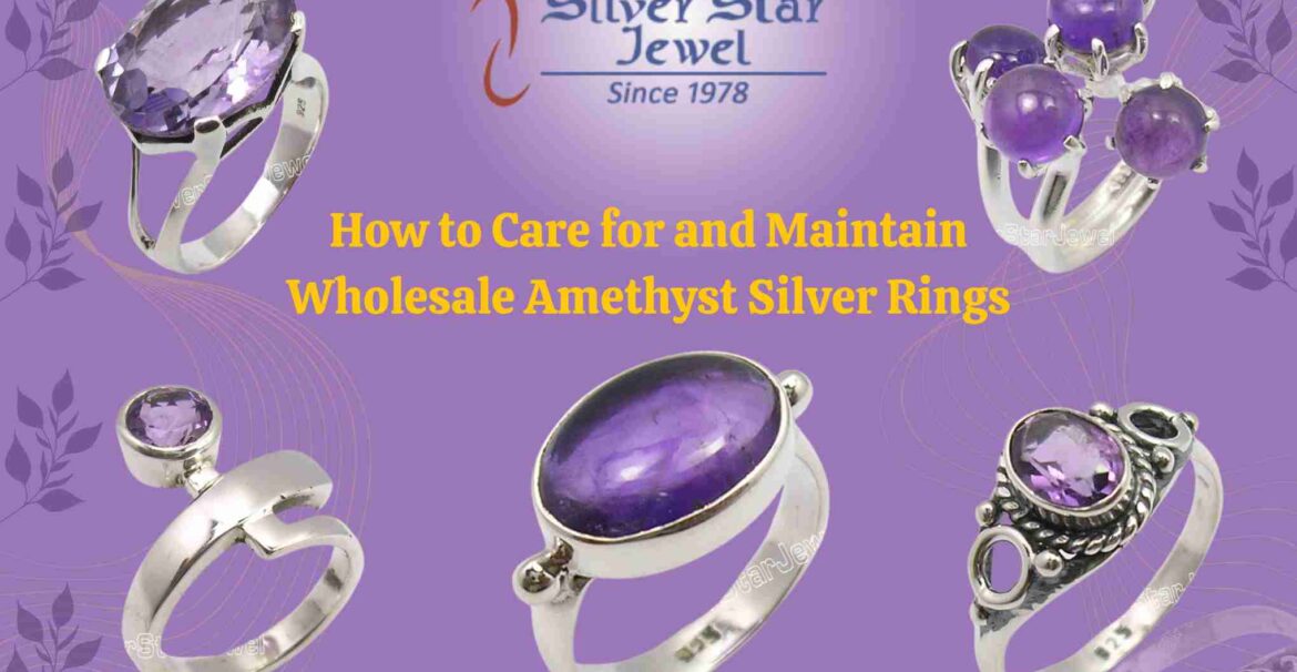 Wholesale Amethyst Silver Rings
