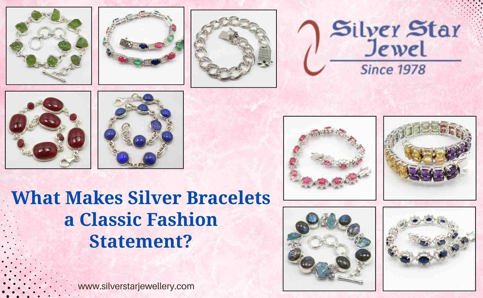 Wholesale Silver Gemstone Bracelets Supplier