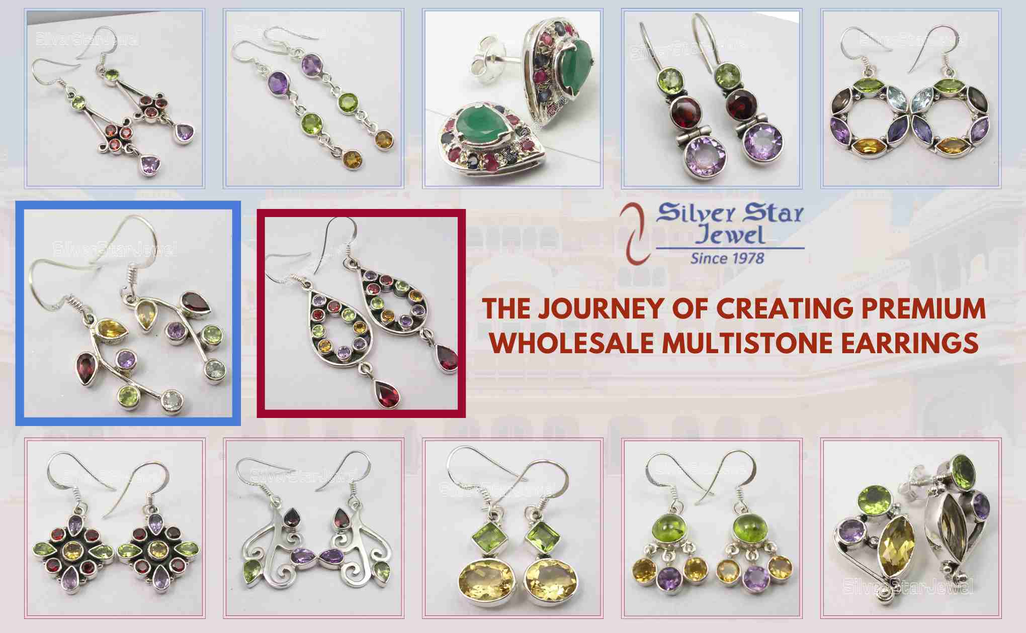 Wholesale Multistone Earrings