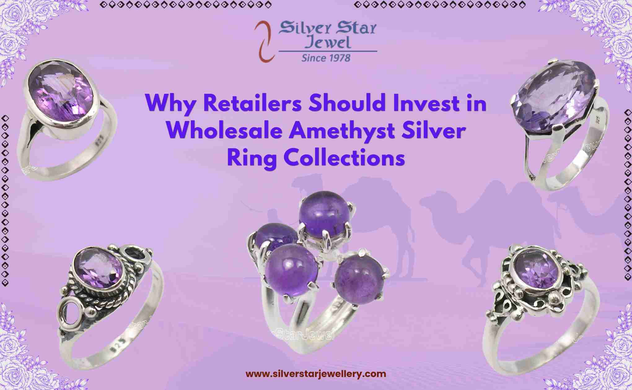 Wholesale Amethyst Silver Ring