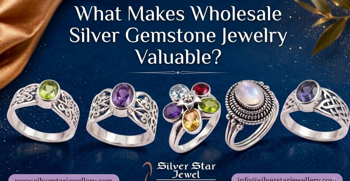 Wholesale silver gemstone jewelry collection