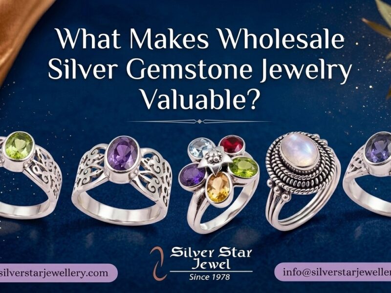 Wholesale silver gemstone jewelry collection