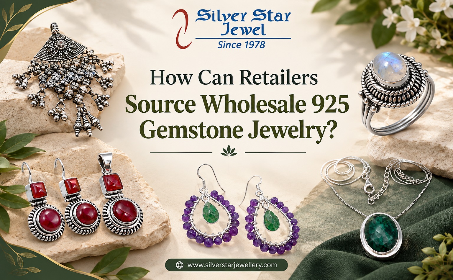 Wholesale 925 gemstone jewelry for retailers