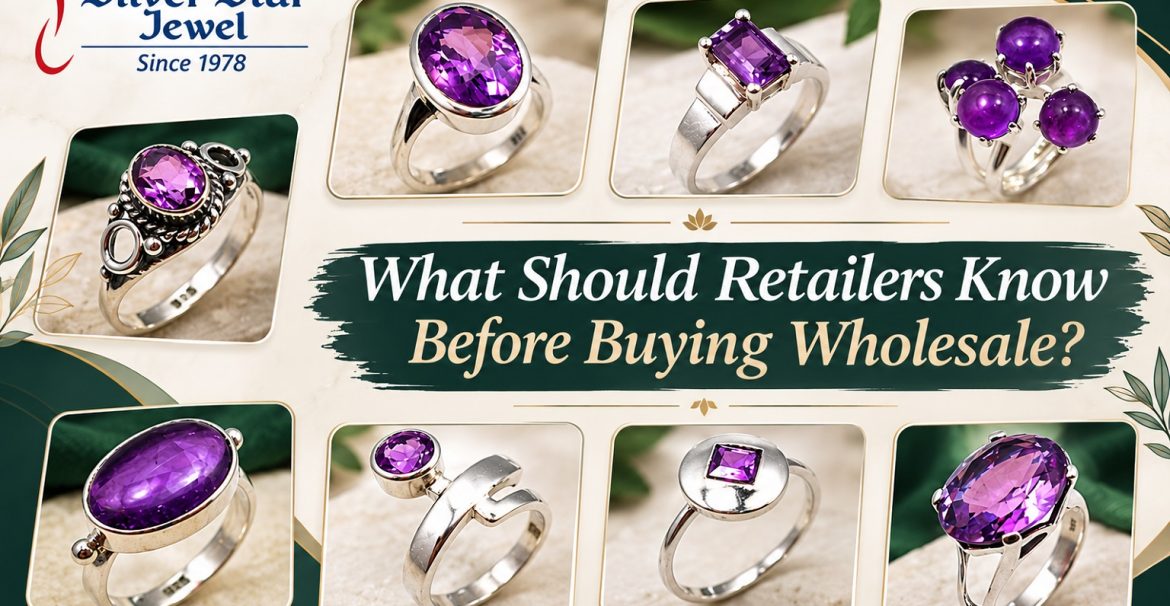 Retailer checking wholesale jewelry quality before buying