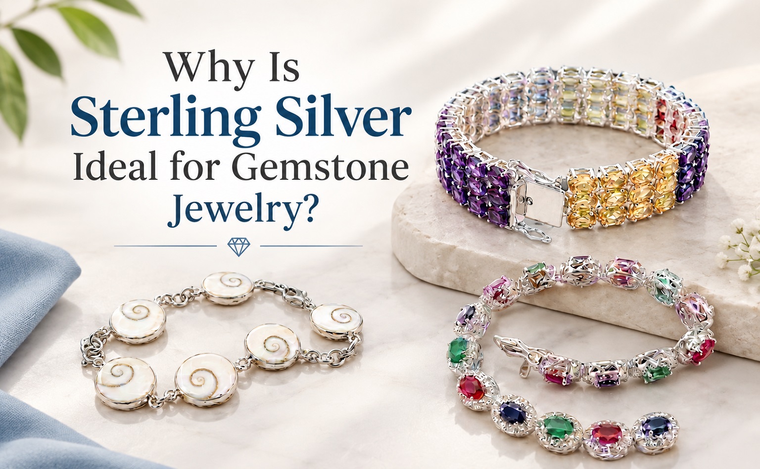 Sterling silver gemstone jewelry